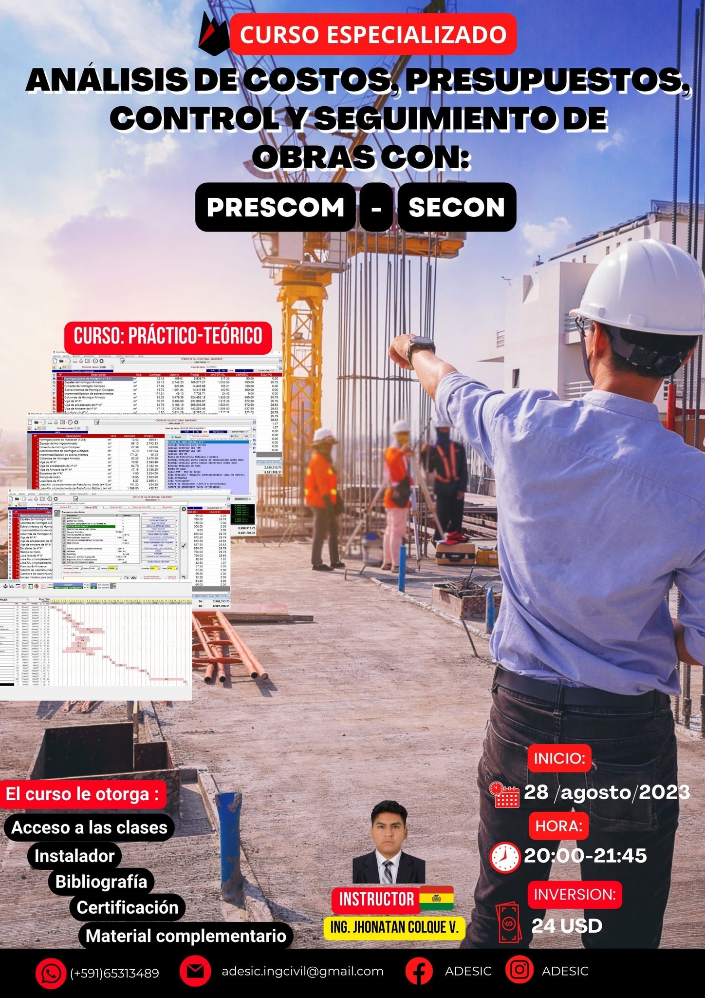 ADESIC - #Ú𝐋𝐓𝐈𝐌𝐀_𝐒𝐄𝐌𝐀𝐍𝐀𝐃𝐄_𝐈𝐍𝐒𝐂𝐑𝐈𝐏𝐂𝐈𝐎𝐍𝐄𝐒 🏗️ 🛑 𝐀𝐍Á𝐋𝐈𝐒𝐈𝐒 𝐃𝐄 𝐂𝐎𝐒𝐓𝐎𝐒 ...