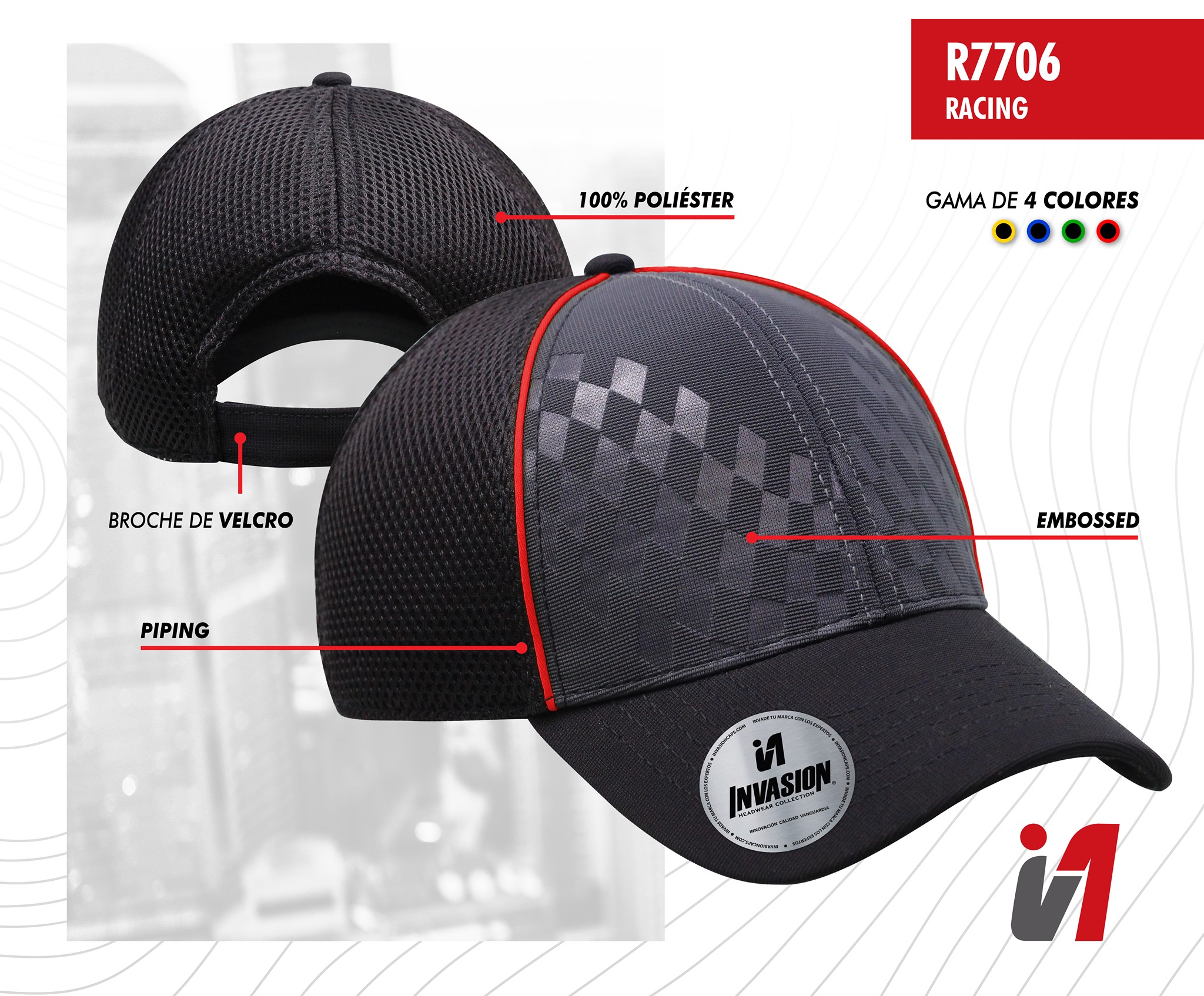 Invasion Caps - El estilo de la gorra RACING de Invasión,...