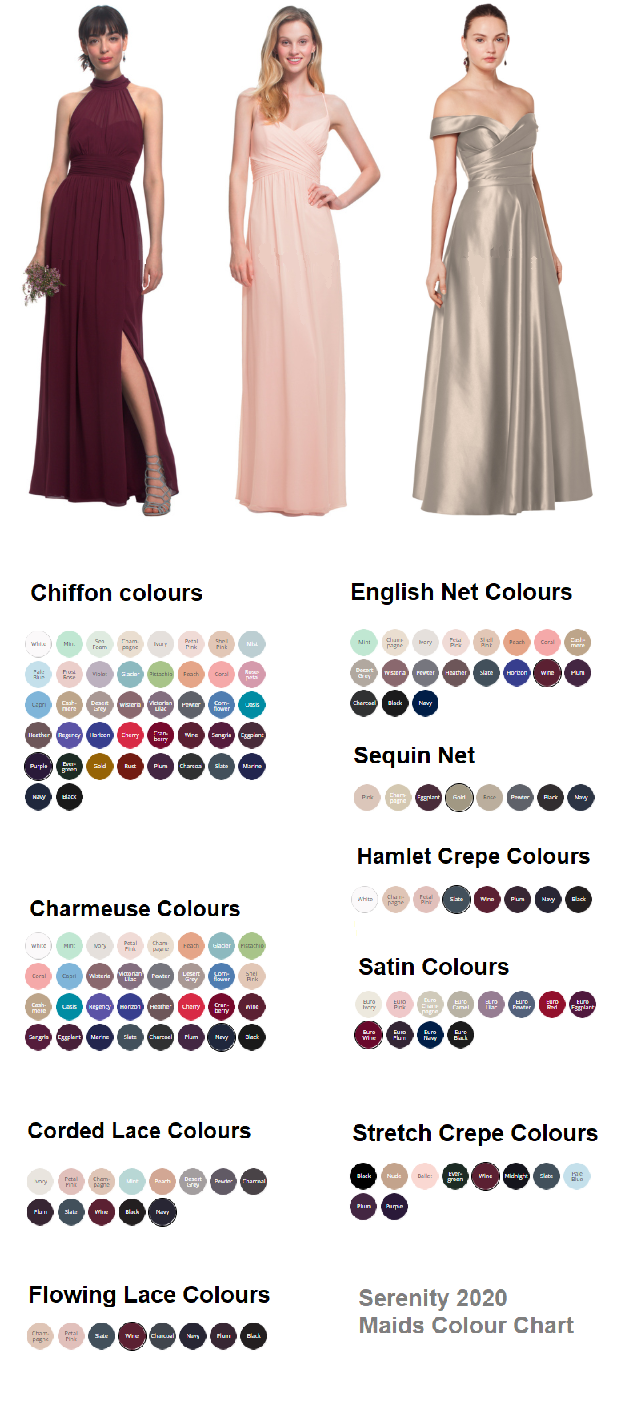 bridesmaid dress colour chart These are the bridesmaids' palettes set to take over 2026. Discover our dresses Bridal party