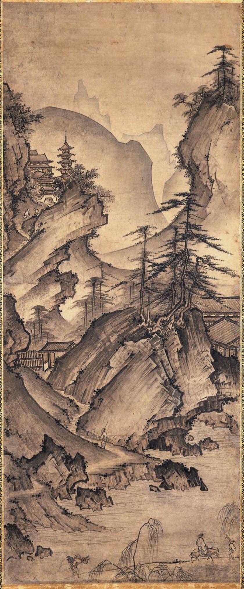 🌱🌱『美』を観て『和』する🌱🌱 伝祥啓 Attributed to Shōkei 《山水