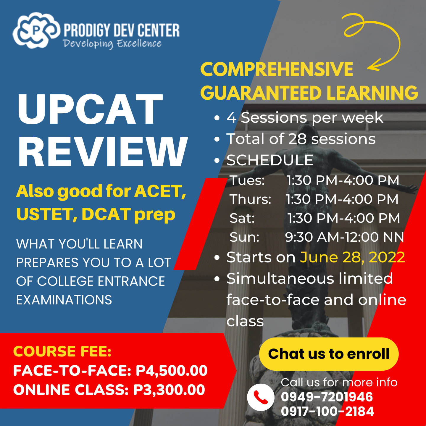 Prodigy Dev Center - UPCAT/COLLEGE ENTRANCE EXAM REVIEW NOW OPEN! The ...