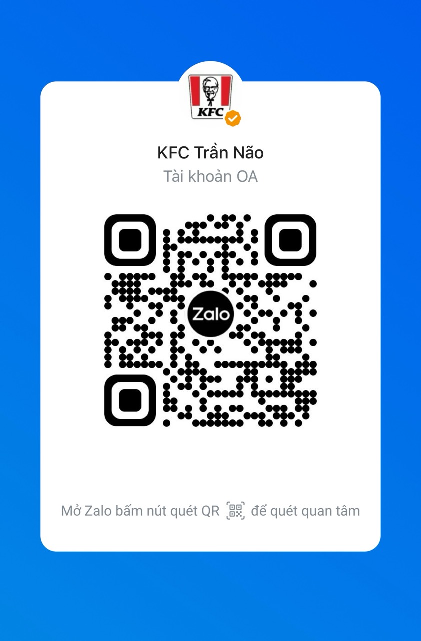 KFC Trần Não - Đặt hàng qua QR CODE của KFC Trần Não đây... | Facebook