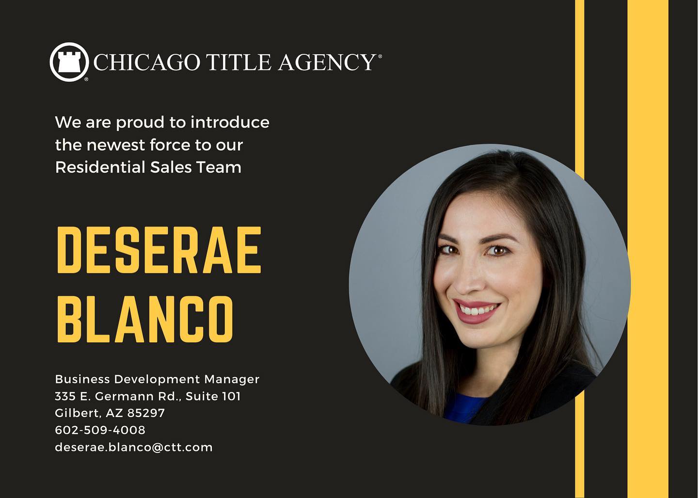Chicago - We are thrilled to welcome a new addition to our Residential ...