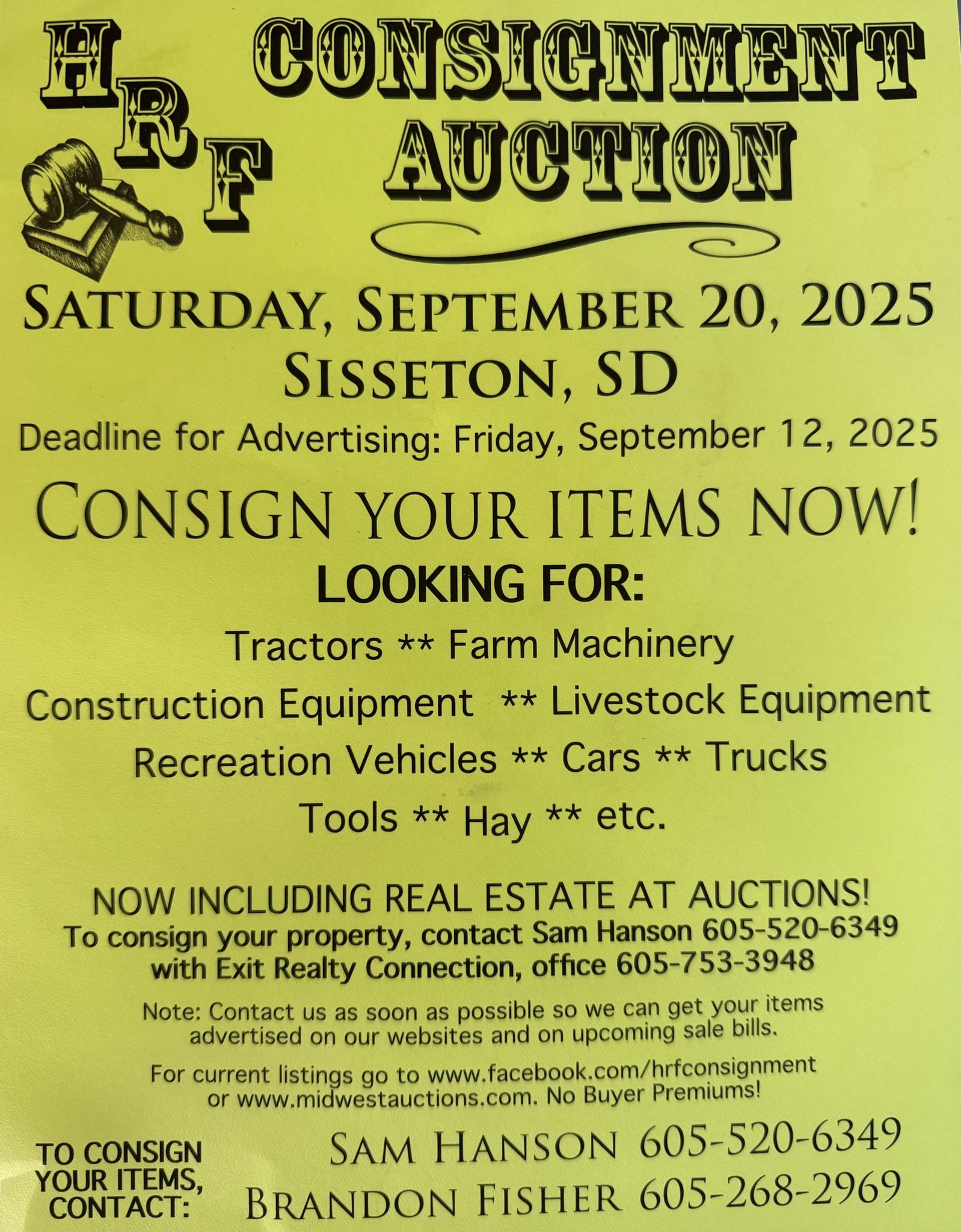 HRF Fall Consignment Auction
