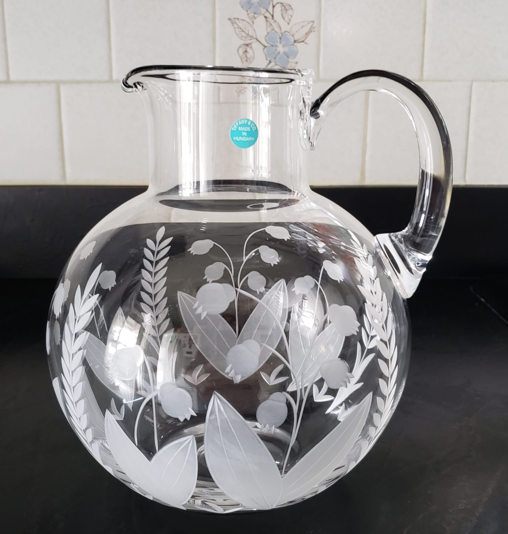 Tiffany & Co engraved pitcher thrift store find