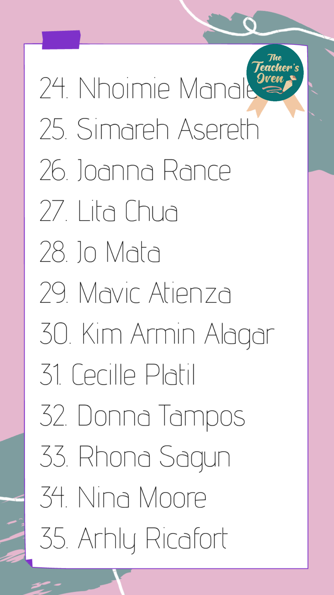 Congratulations! These are the... - The Teacher's Oven