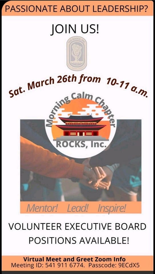 The ROCKS Inc - Morning Calm Chapter, Areas I-IV