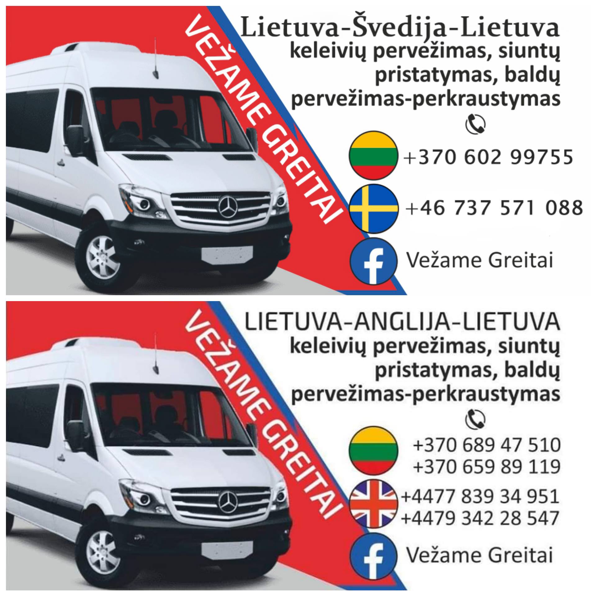 Anglija-Lietuva - Kiekvieną savaitę atsakingai vežame siuntinius nuo ...