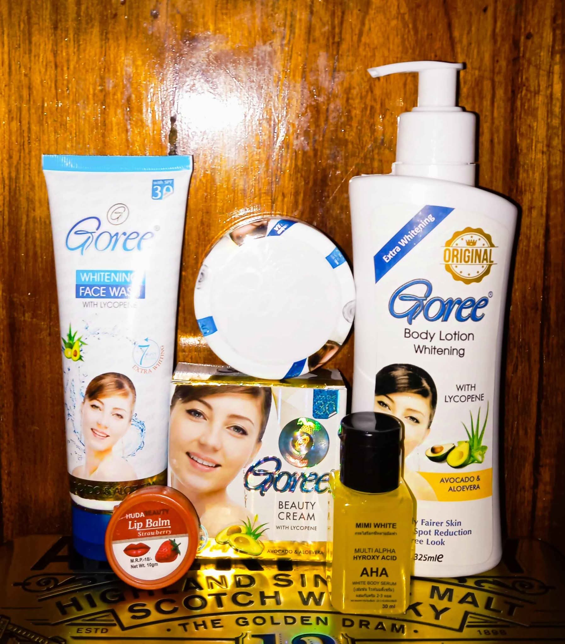 ?Goree 5pcs set ? Face Cream ? Face Wash ? Body Lotion ? AHA 