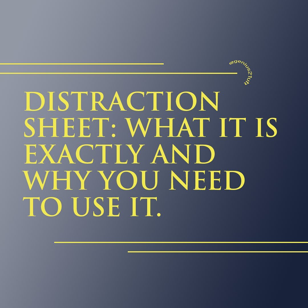inGeniusly - Distraction sheet: what it is exactly, and... | Facebook