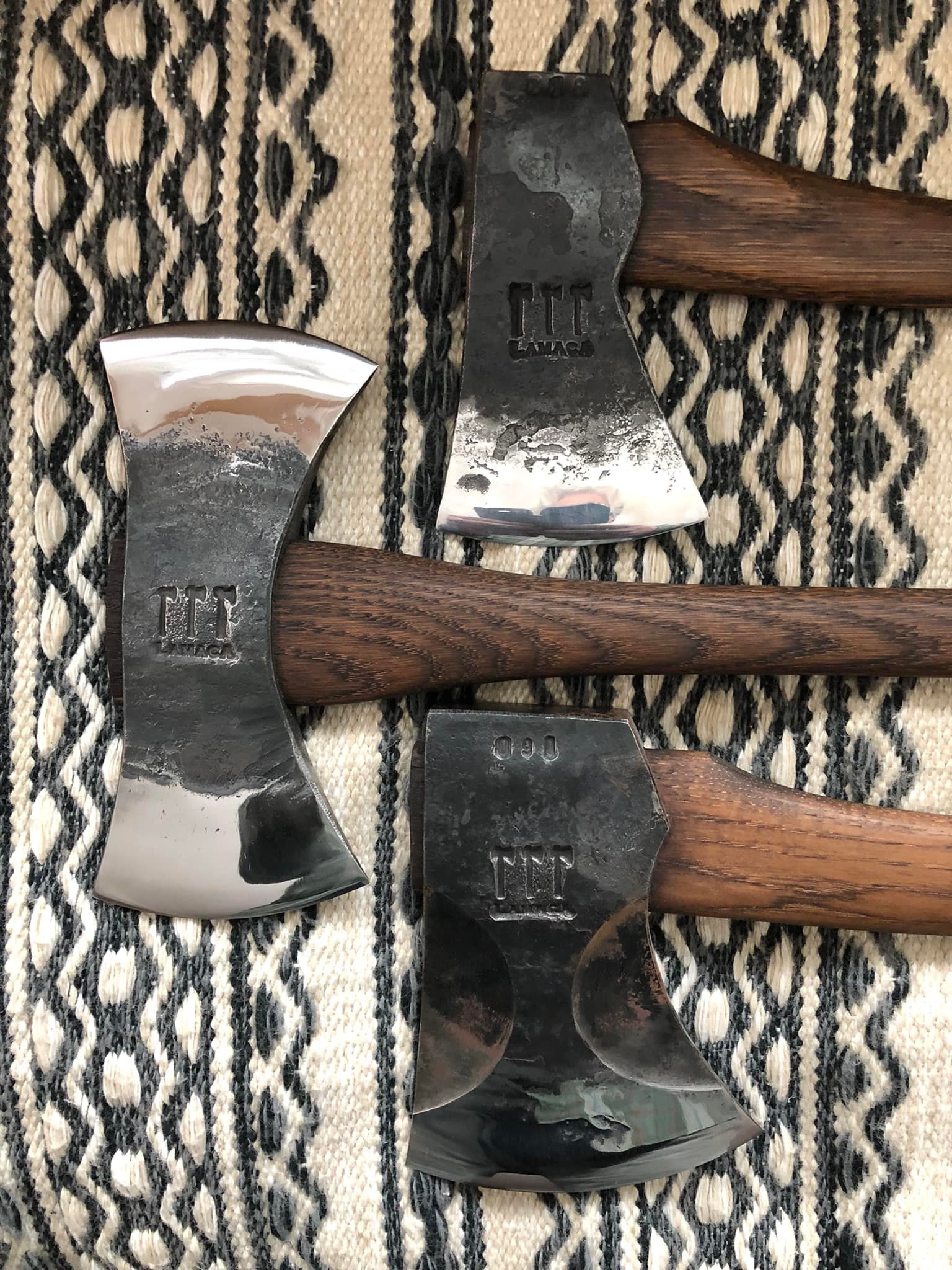 LAMACA Work Axe, Woodman Cruiser and Light Forest Axe.