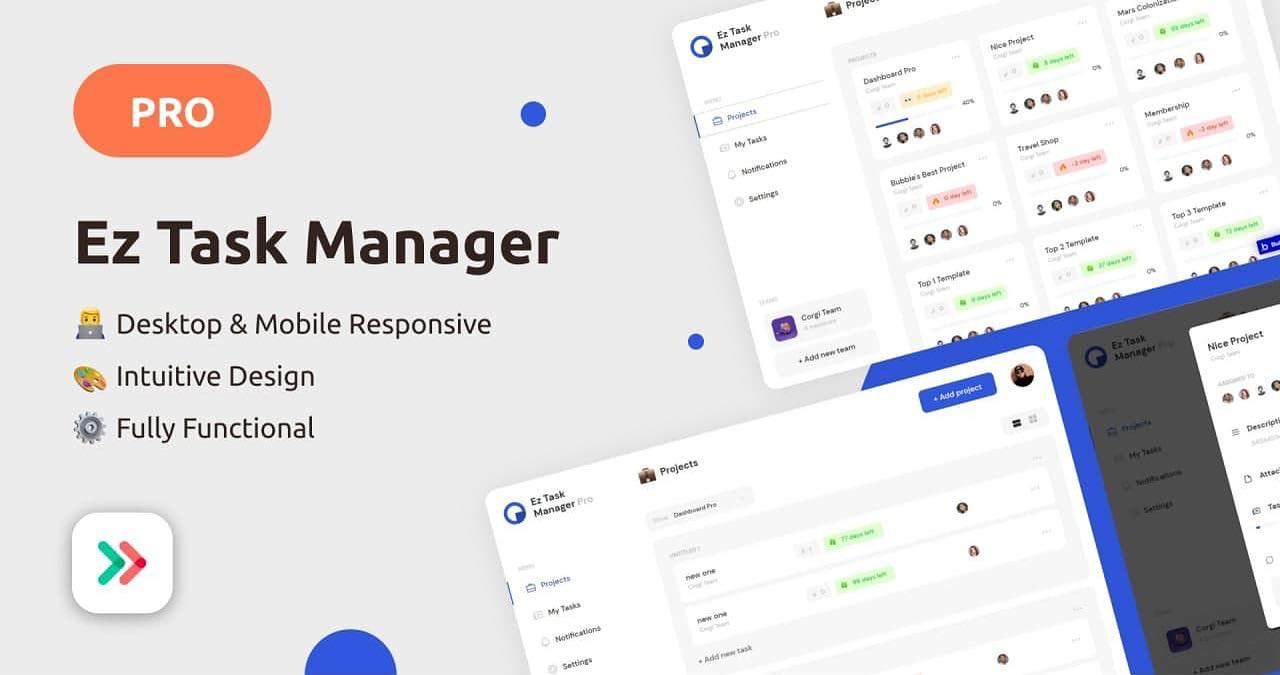 EazyCode - New Ez Task Manager Pro Bubble template from... | Facebook