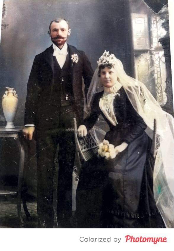 A 1902 wedding. John Phillip (J. P.) Klamm marries Elizabeth