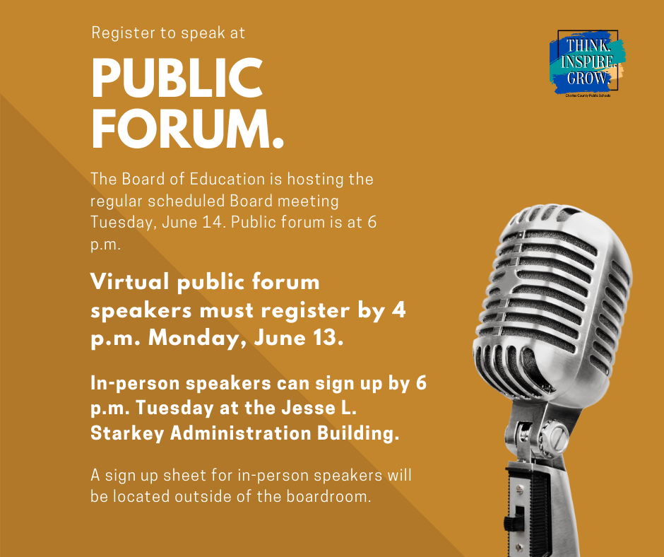 Charles County Public Schools - The Board of Education’s next regular ...