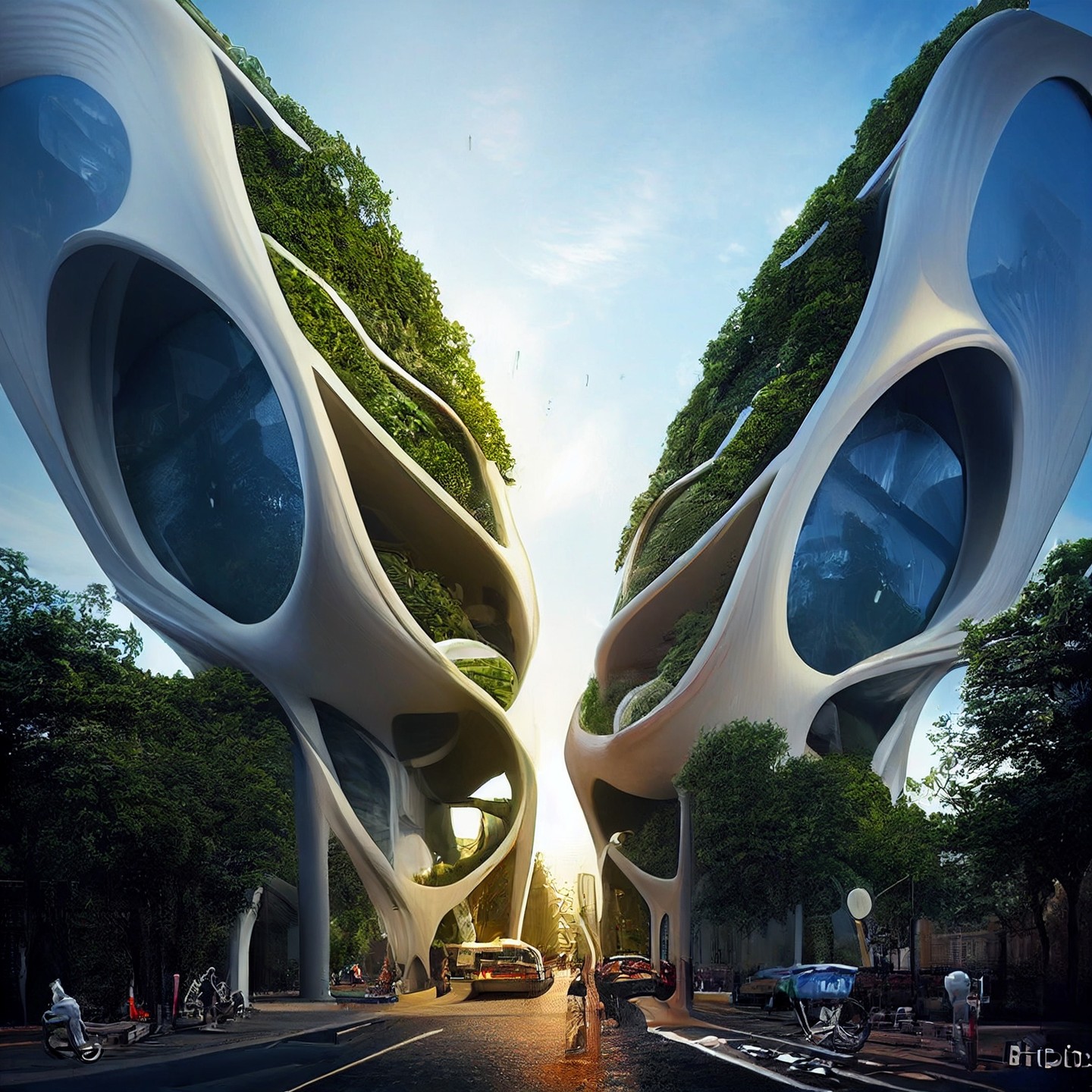 Futuristic Dual Buildings by... - Architecture & Design