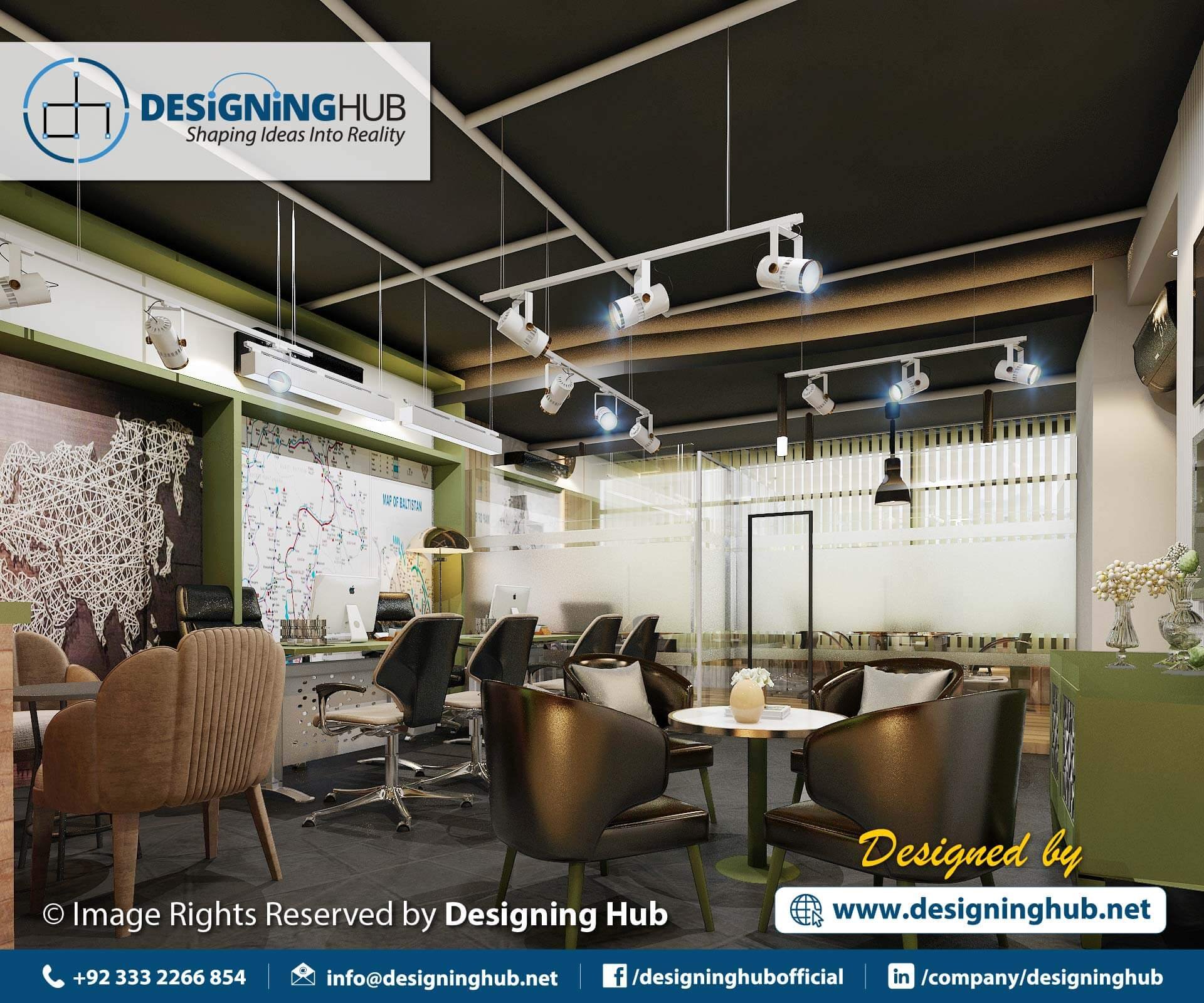 Designing Hub - Beautiful Office Interior Design....