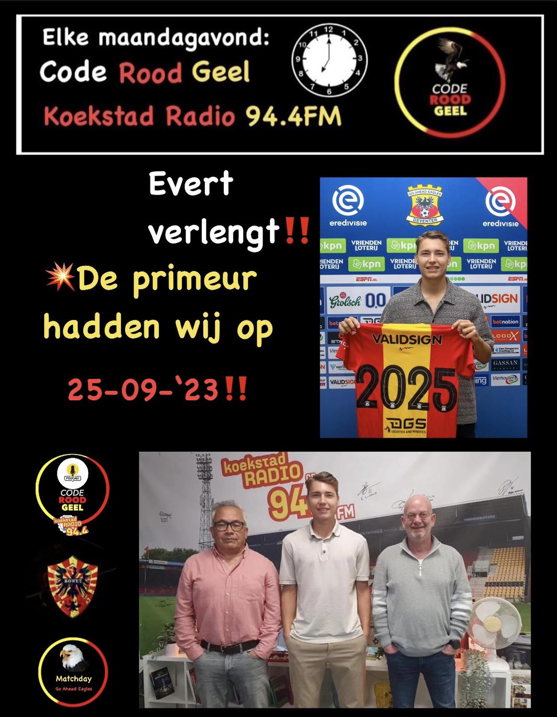 Code Rood Geel - ️ EVERT LINTHORST TEKENT CONTRACT TOT... | Facebook