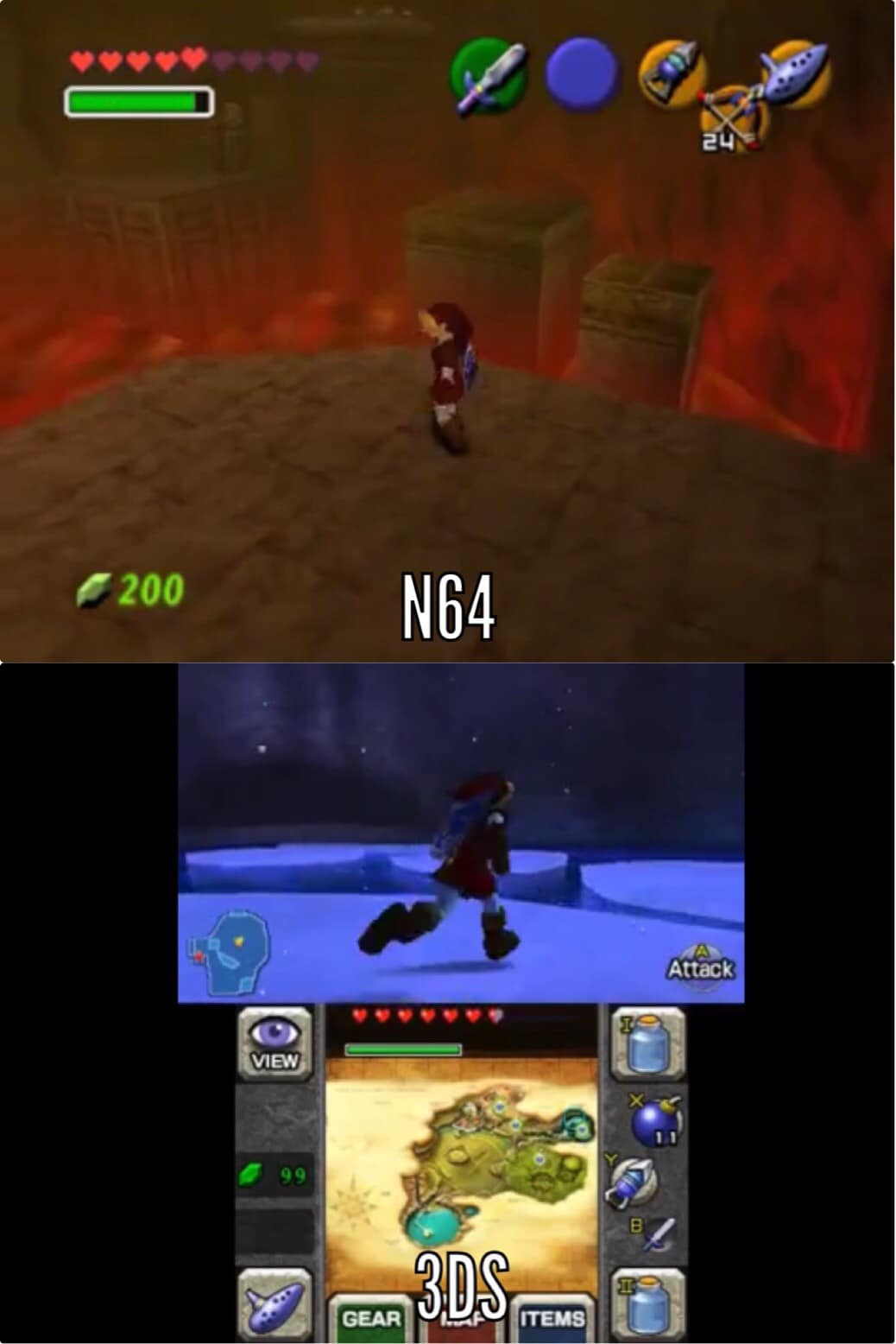 What 90s game had armour sets and an ocarina?
