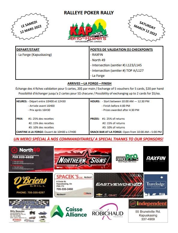 Kap Sno-Rovers - The Kap Sno-Rovers Annual Poker Rally is... | Facebook