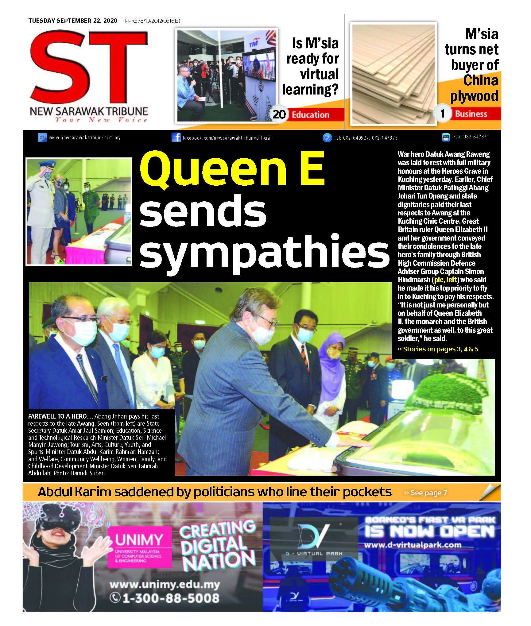 New Sarawak Tribune Official Fb Read About Stuff That Matters To Sarawakians Get Your Copy From The News Stand Or Call 082 510005 To Subscribe Prefer Less Hassle And Ink Free Reading