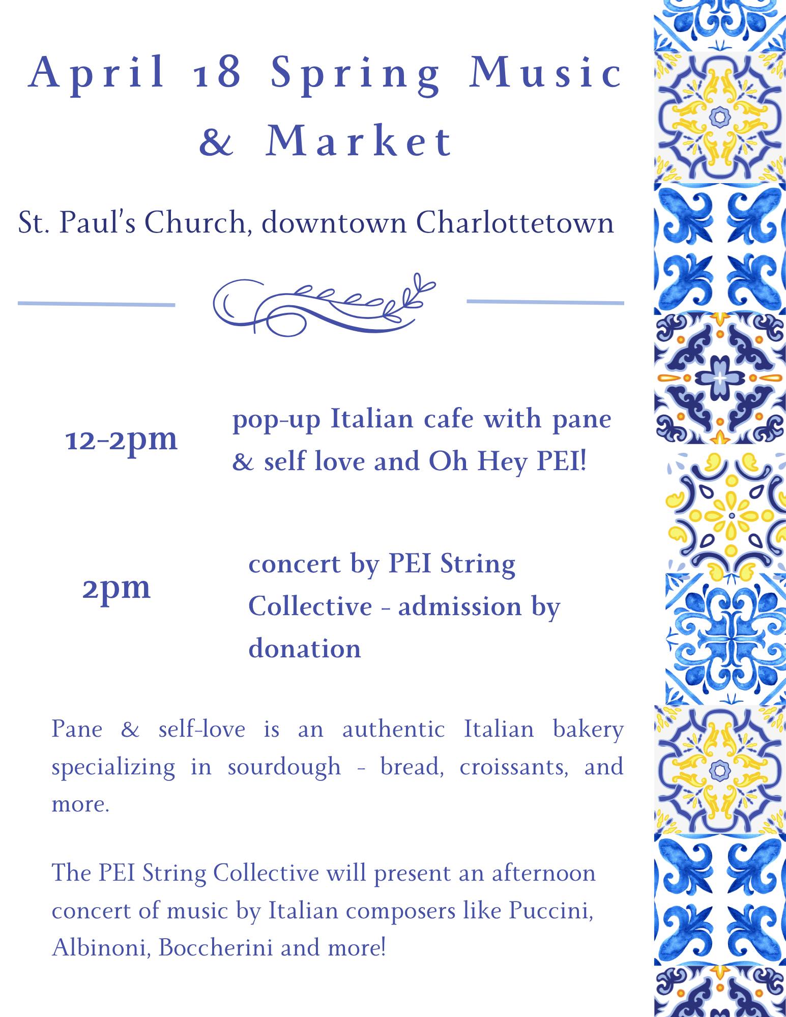 PEI String Collective & Pane and Self Love - Music & Market