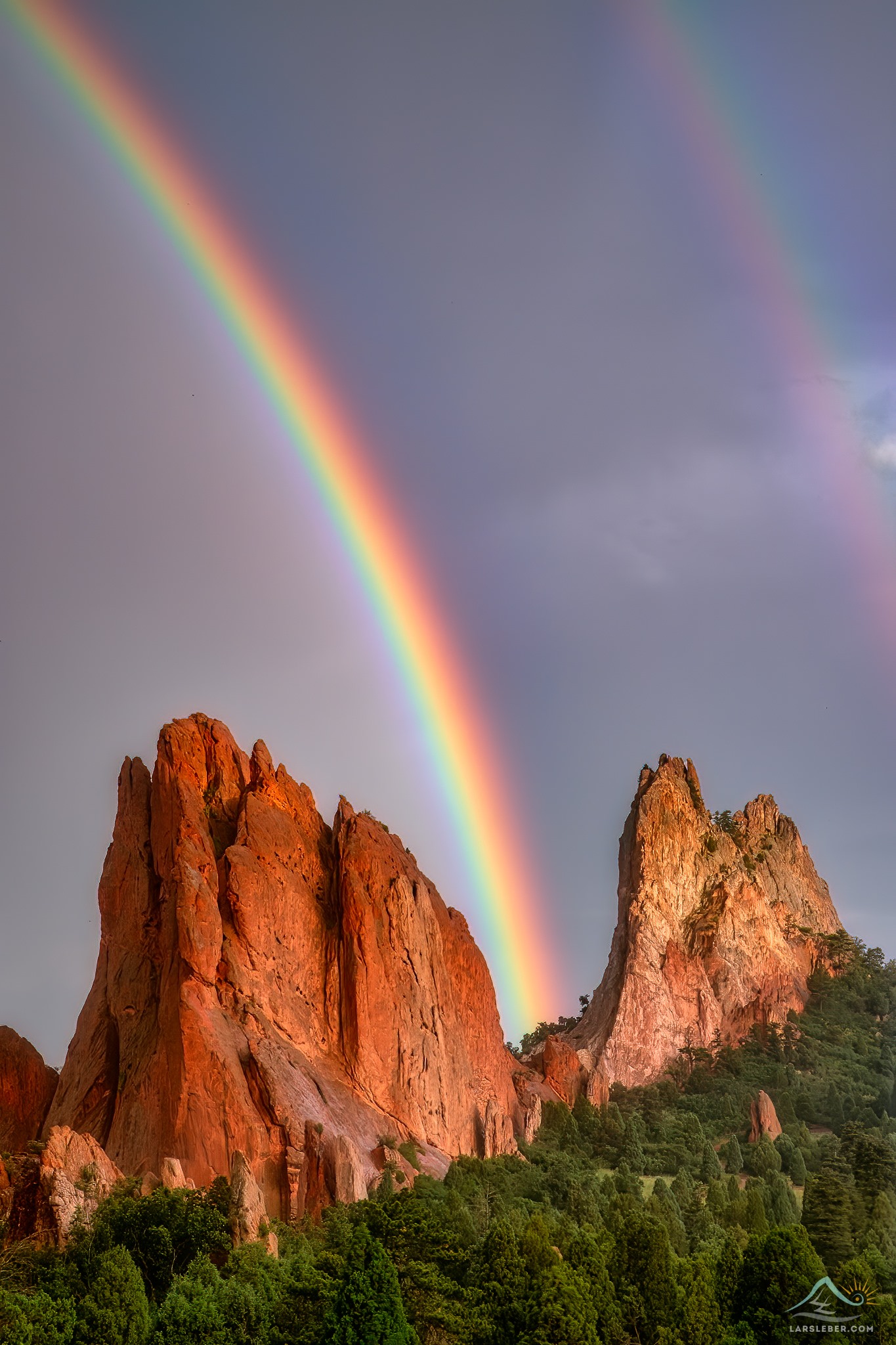 Garden of the Gods Rainbow (Colorado Springs 07/15/2019). Vibrant