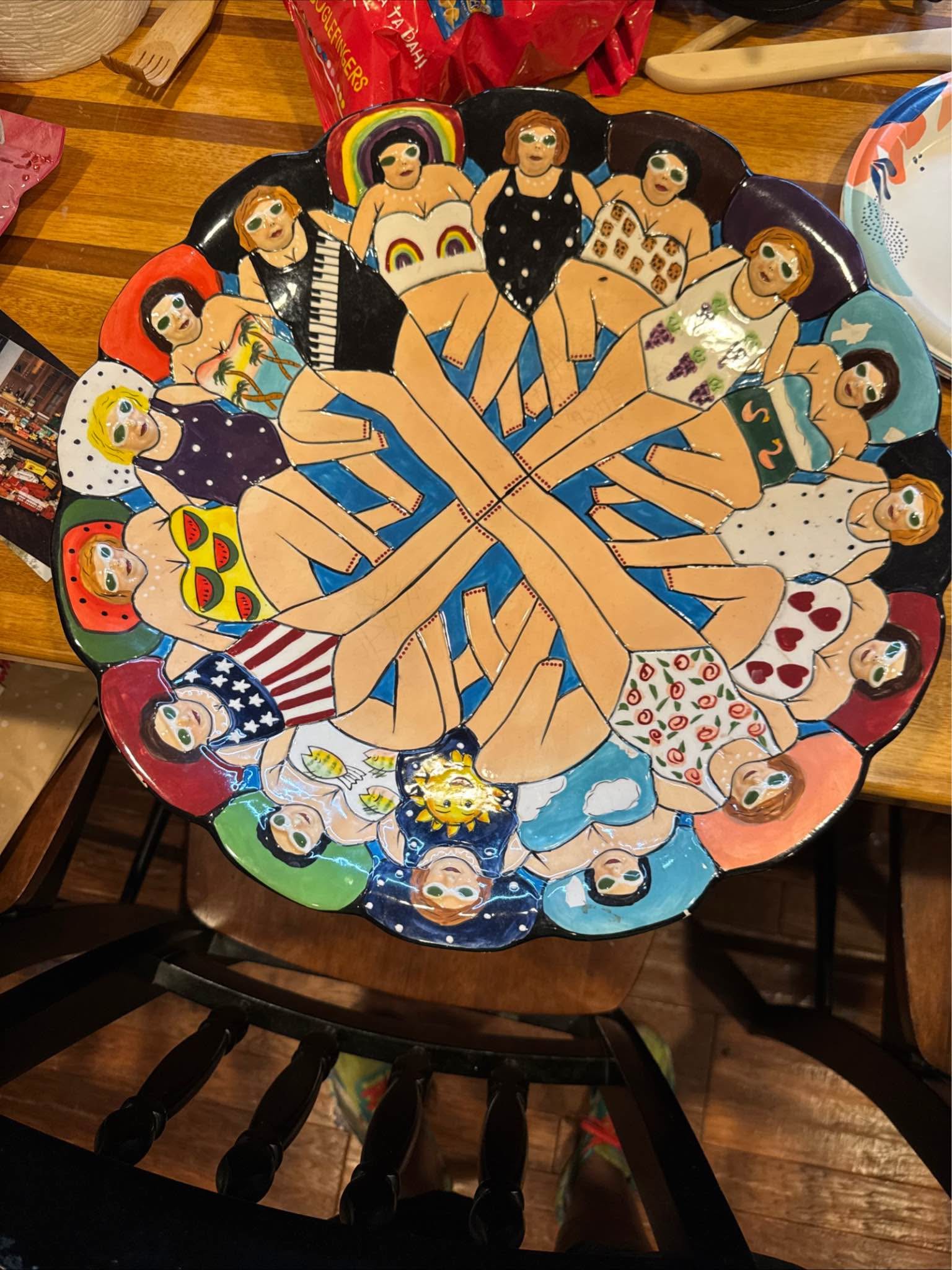 Bahamas 絵皿＋コースター＆トレイ 6点セット Ceramic decorative plate Funseekers Item Laree Water No.6457