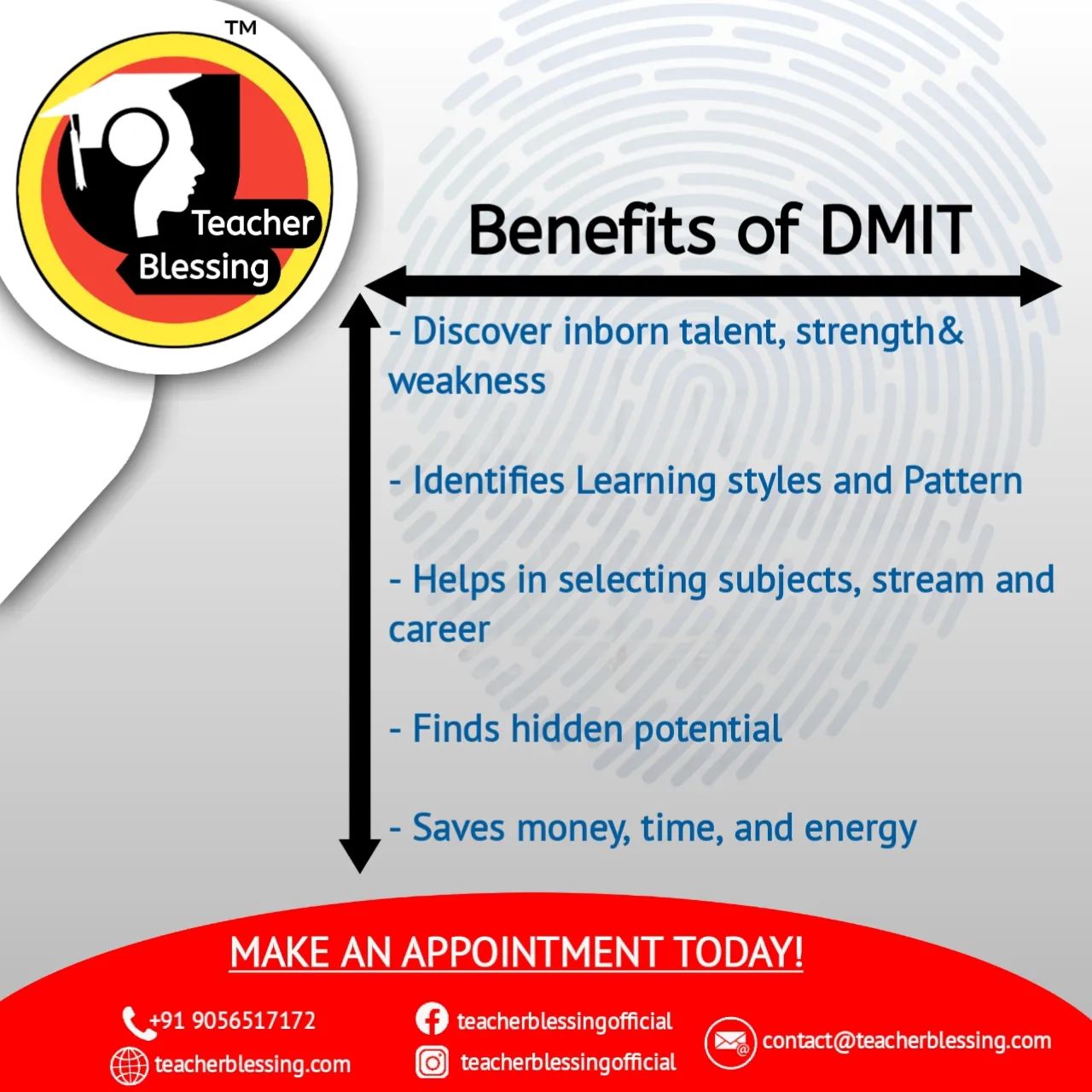 Teacher Blessing - DMIT Test helps parents overcome a state where ...