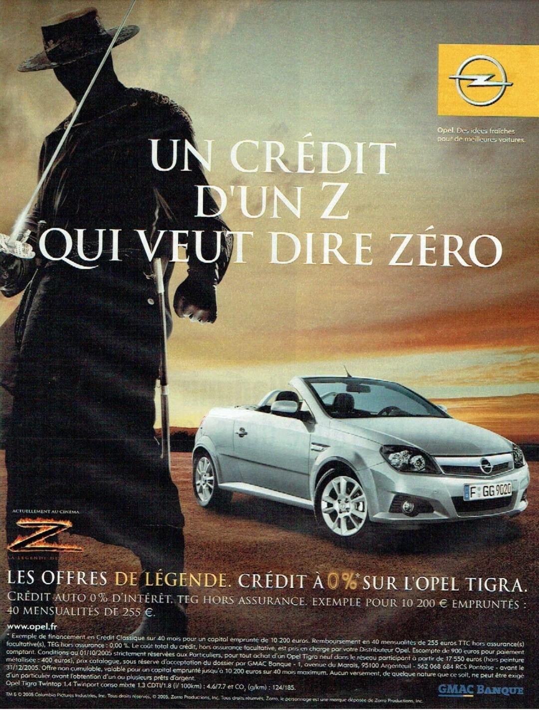 2005 Opel Tigra advert from Opel France. 🇫🇷