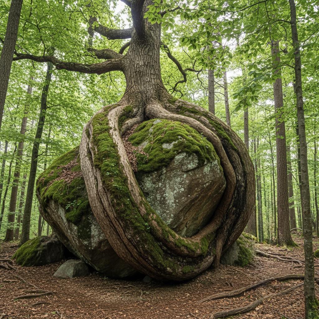 Weird, Fantastic, Beautiful and Odd | # 💙Tree roots growing over a rock ...