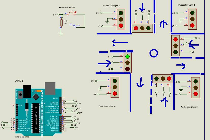 How To Build An Arduino Traffic Light Controller 4way Arduino