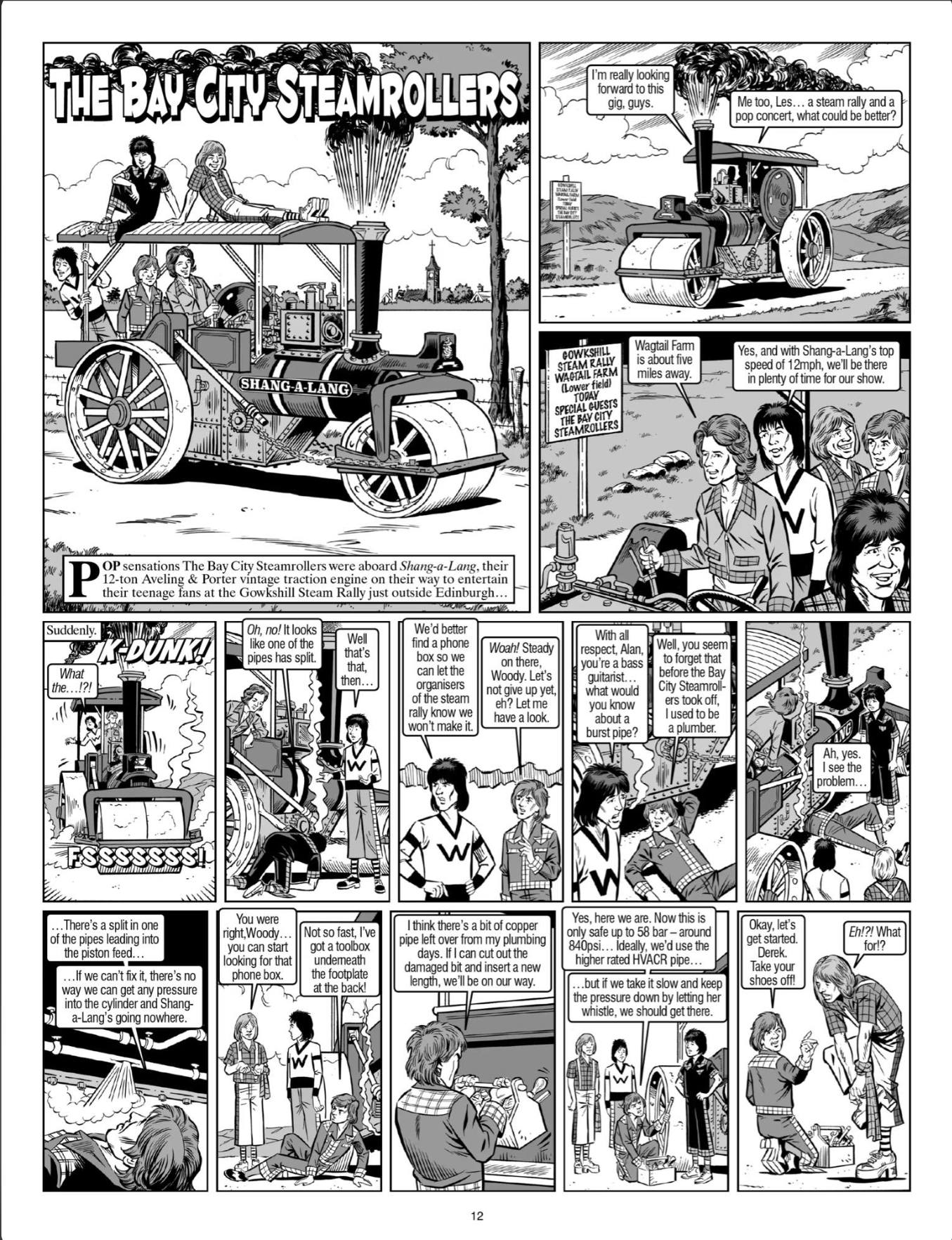 Bay City Rollers comic strip in Viz magazine