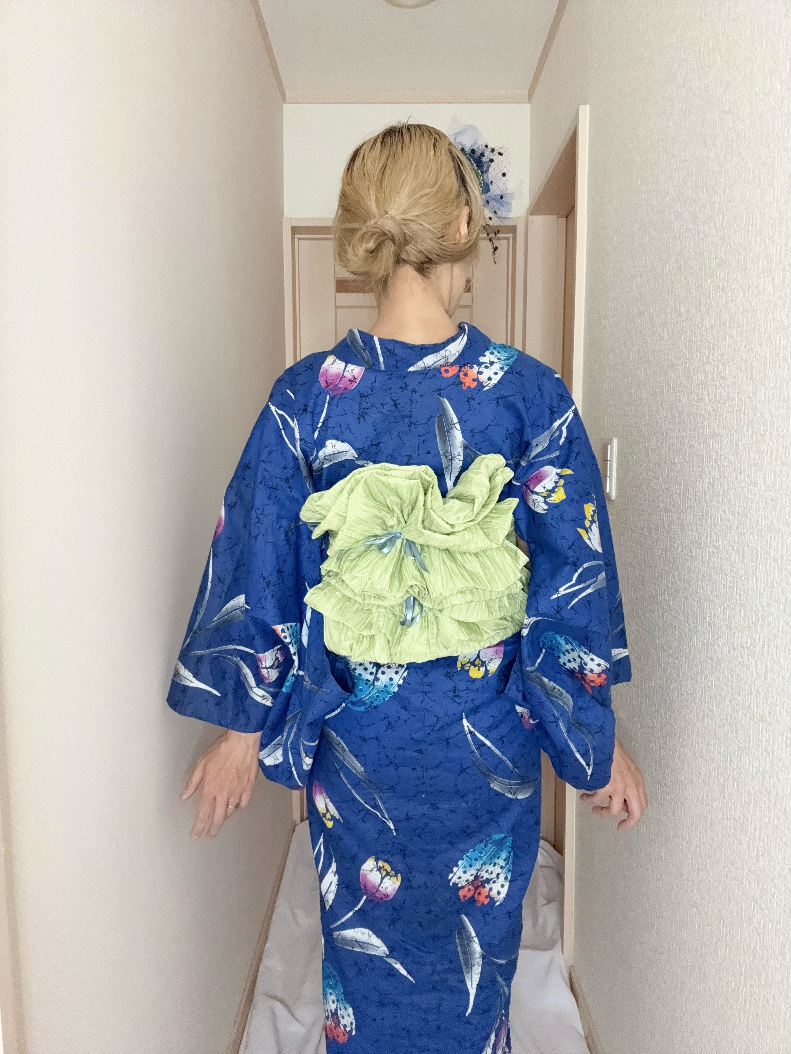兵児帯 水色 浴衣 帯 Macle 花柄 浴衣 帯セット 兵児帯 清楚 白 水色