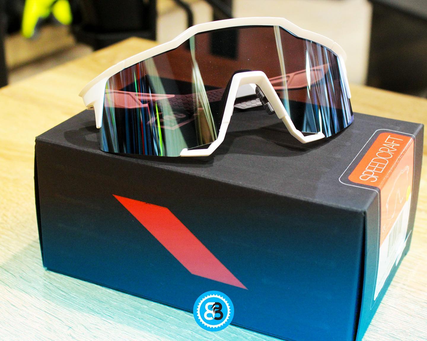 Occhiali 100% SPEEDCRAFT, nero opaco, nero lucido/specchio nero