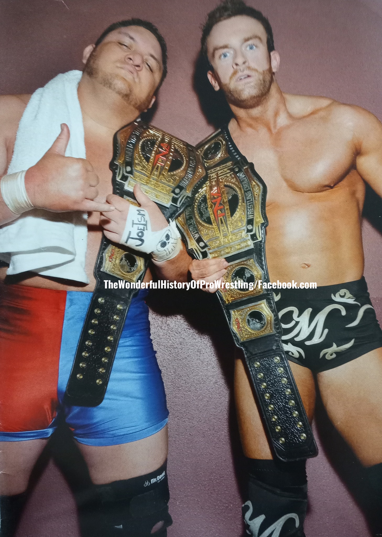 TNA World Tag Team Champions Samoa Joe & Magnus(Nick Aldis) back