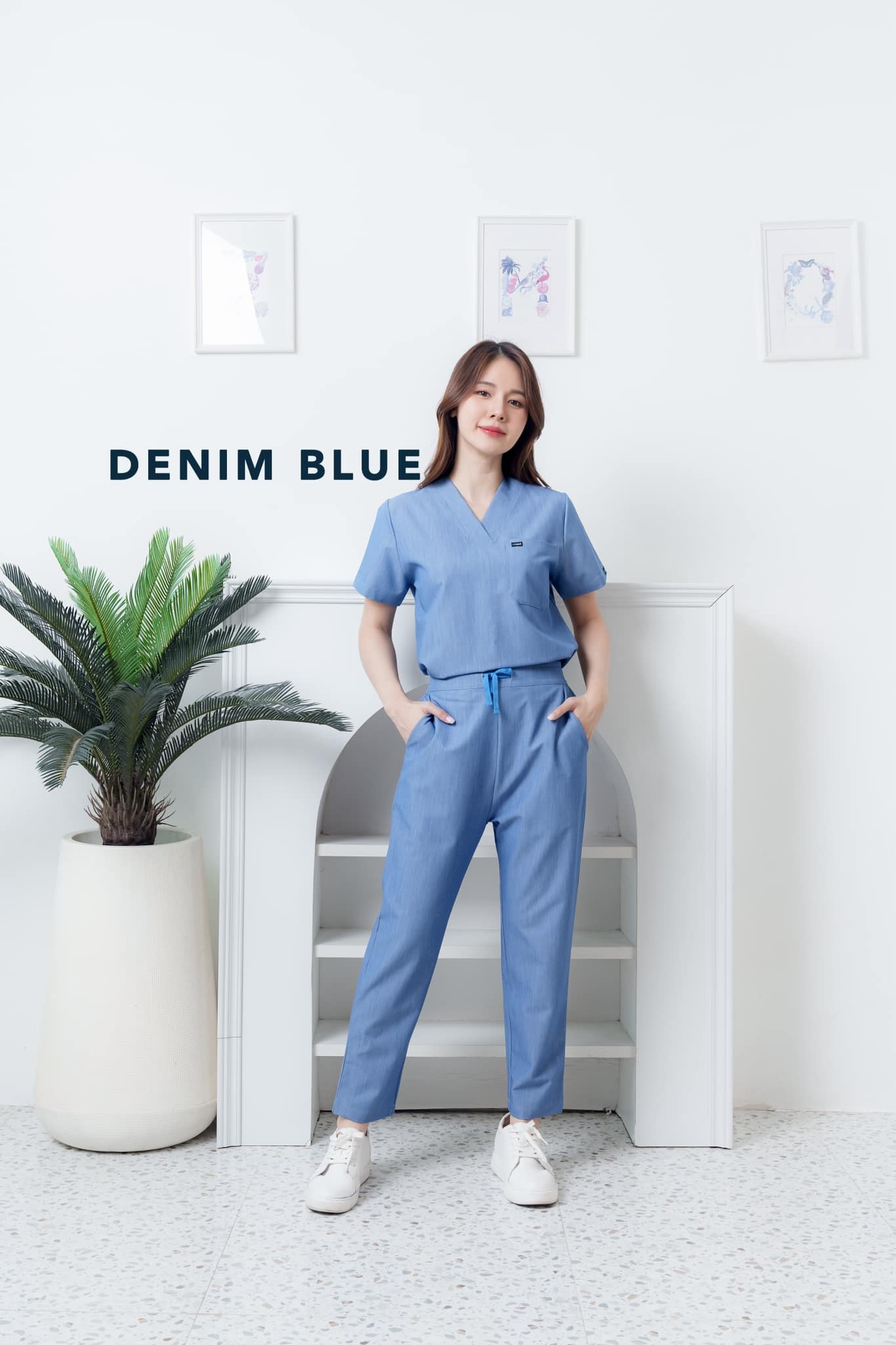 Comed.scrub - FELLOW | DENIM BLUE🩵 สีนี้จะเป็นแบบมีลายผ้า... | Facebook