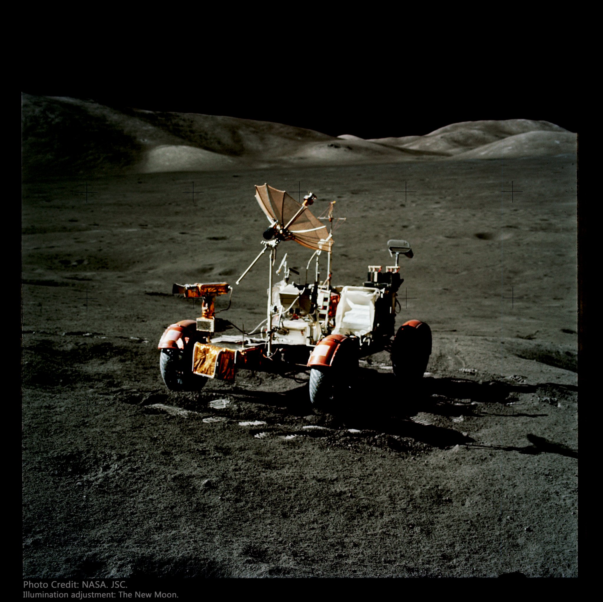 Apollo 17 moon orbit photo from December 1972