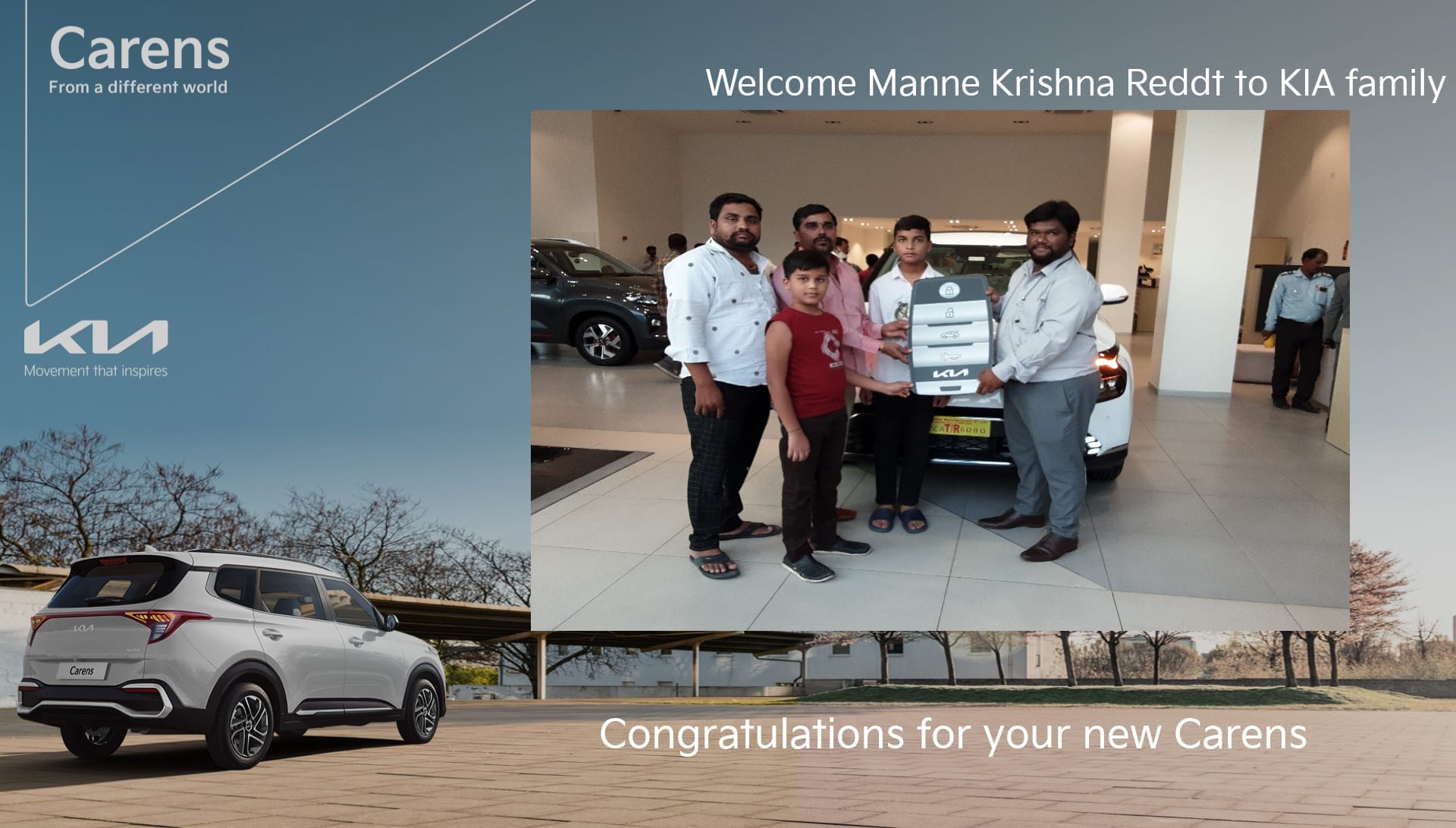 Congratulations on your brand... - Automotive Kia Telangana