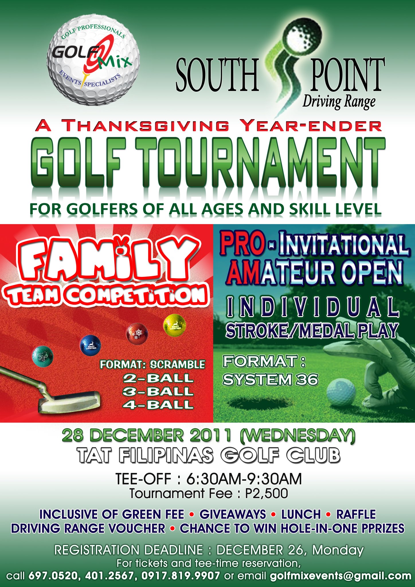 GolfMix - December 28, 2011 * Wednesday * TAT Filipinas Golf Club A 2 ...