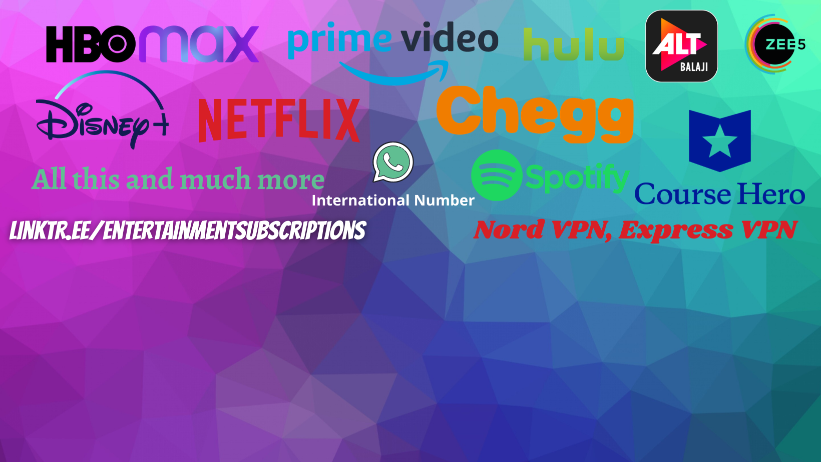 Entertainment Subscriptions | Islamabad