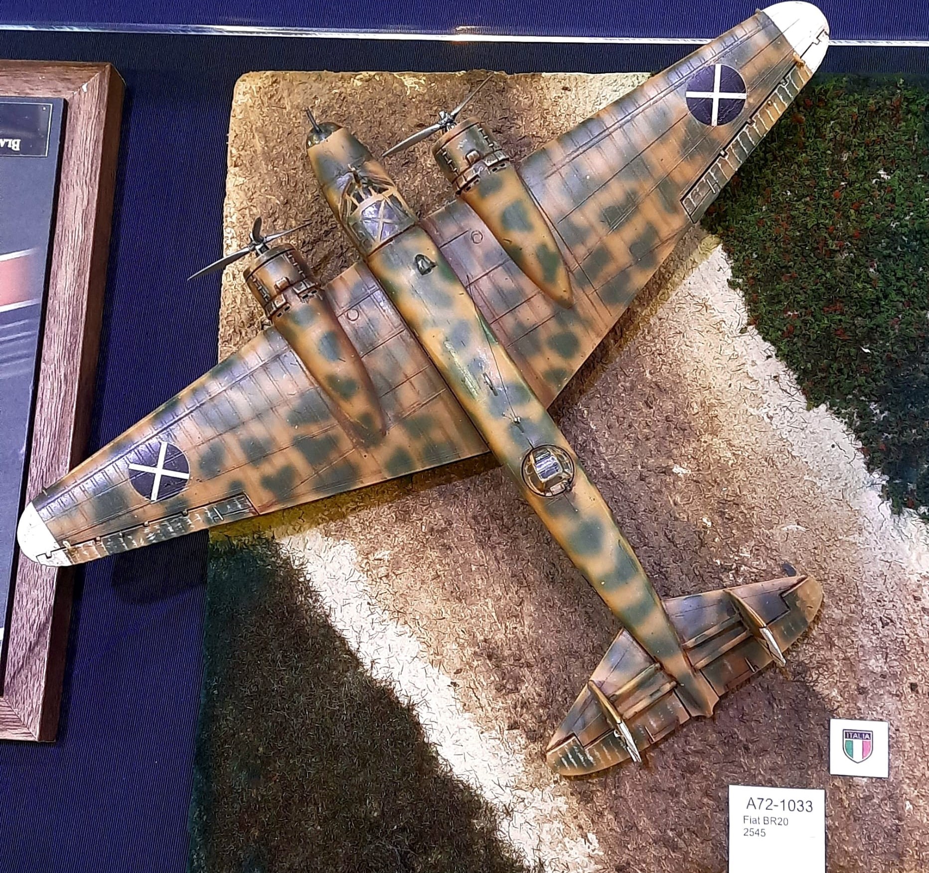 Fiat BR 20 model in 1/48 scale with squadron motif