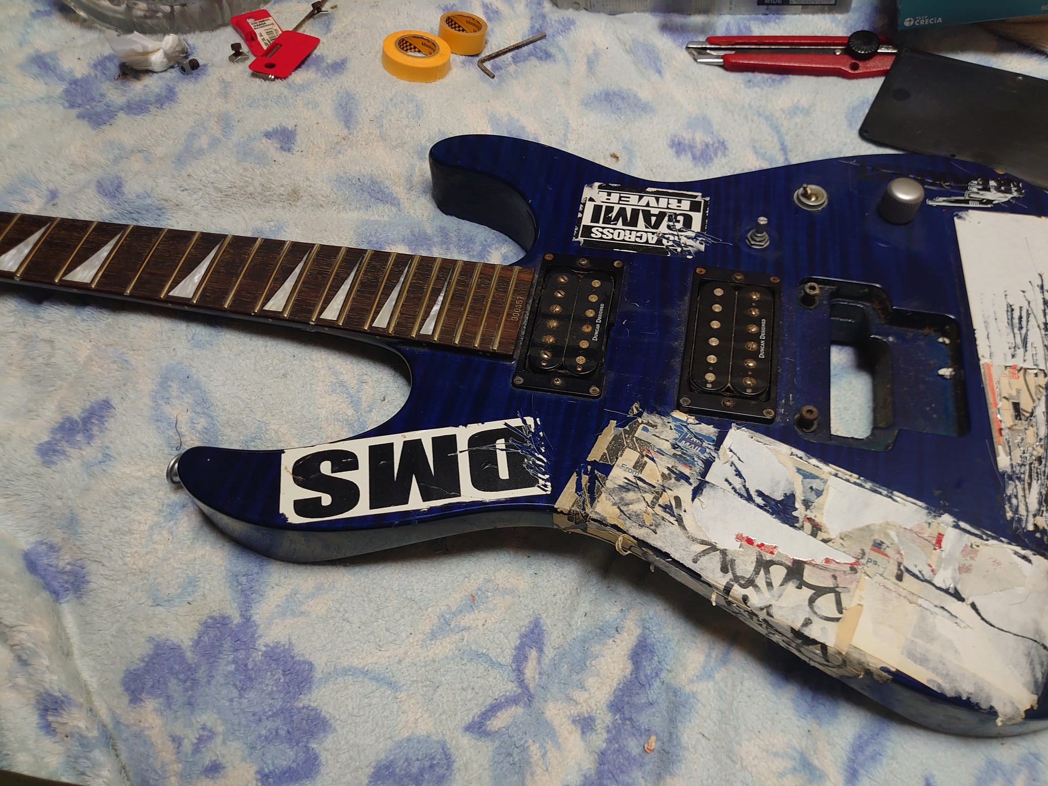 I restored 1999 Grover Jackson Soloist. ወችክ # 黃 gg трсутур อ