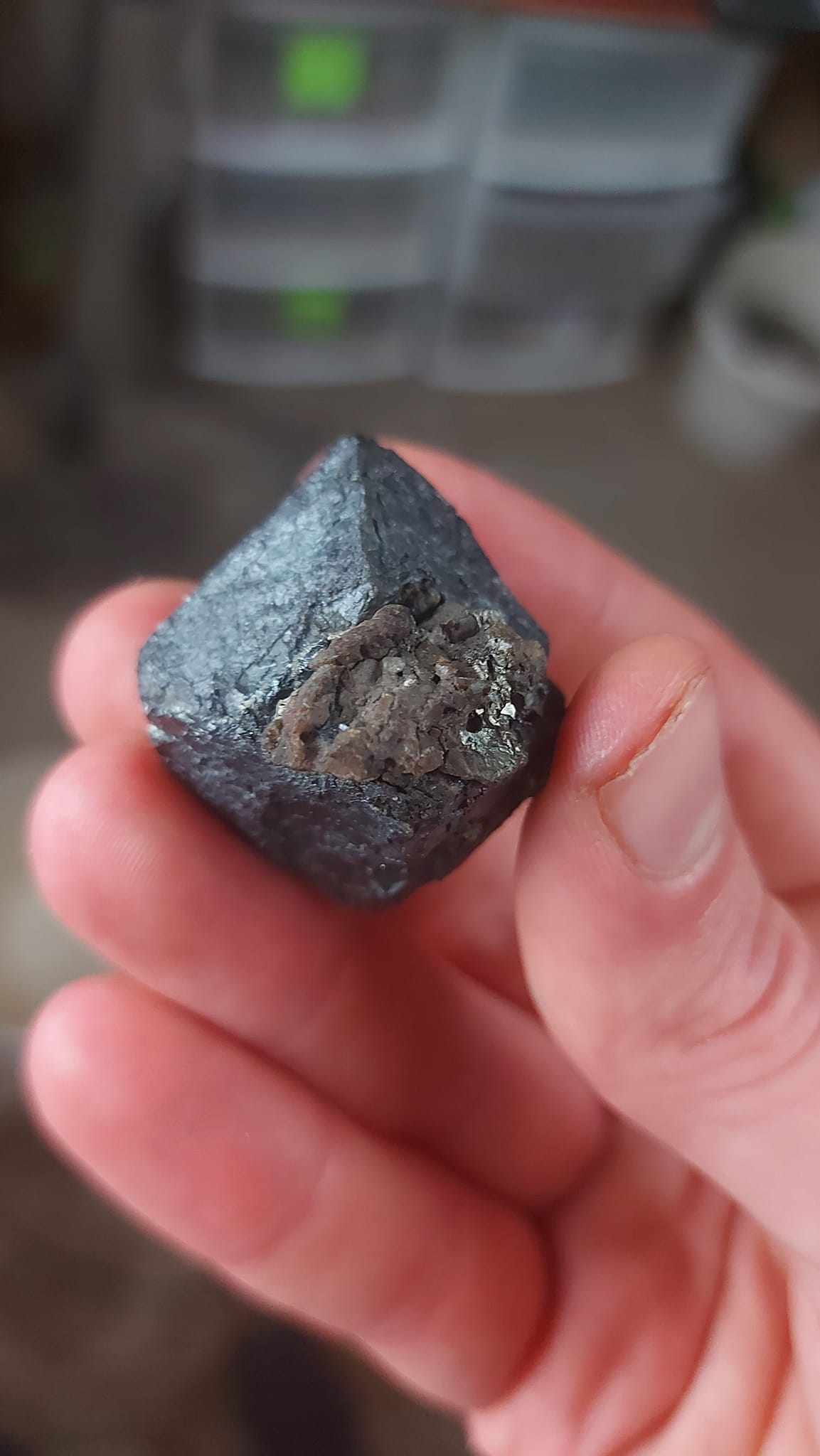 Magnetite specimen from Faraday Mine, Bancroft, Ontario
