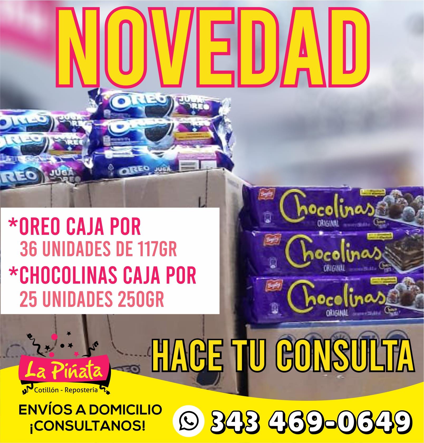 📣 EN STOCK‼️ ️ CAJA GALLETITAS OREO... - Cotillon La Piñata