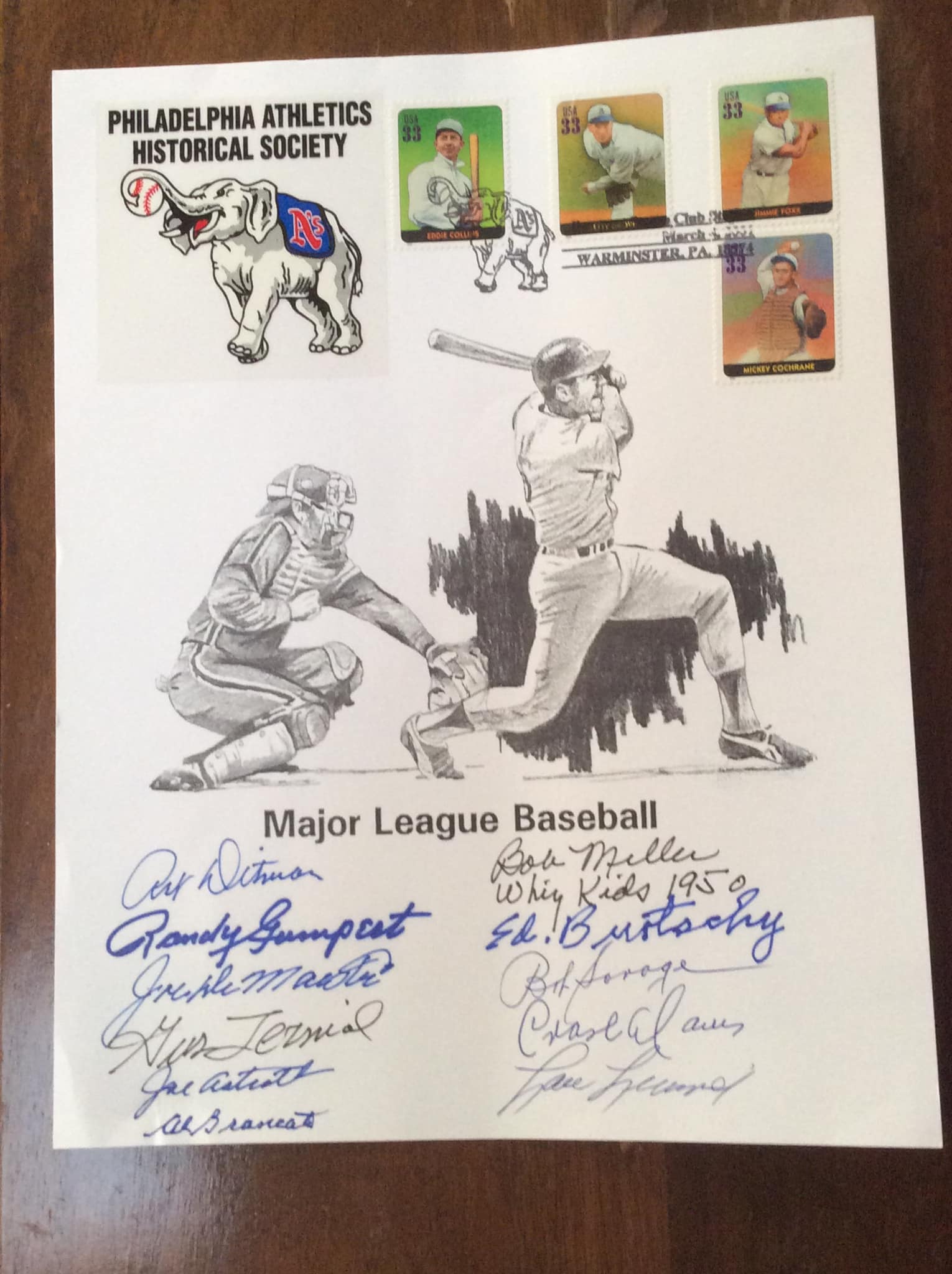 Baseball autographs from the 1930s and 1940s