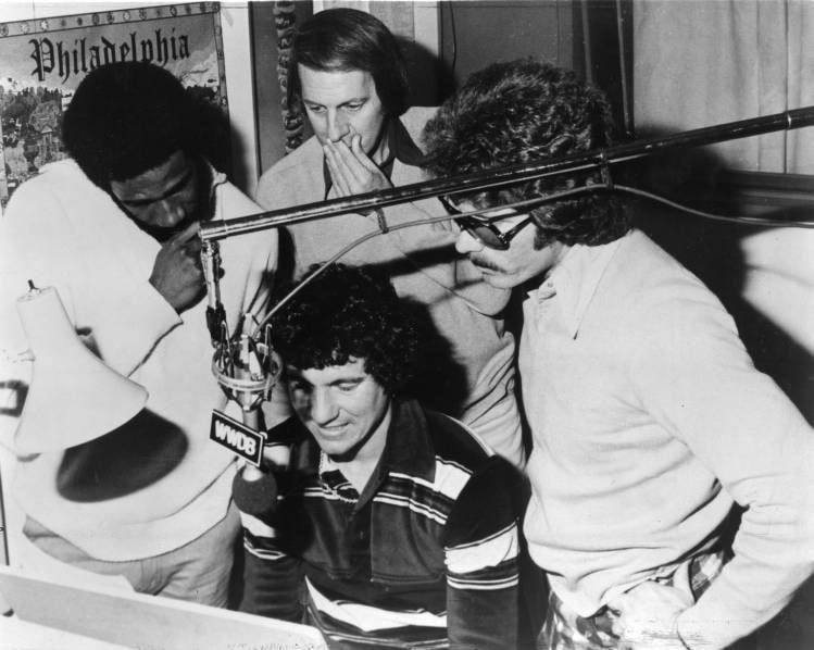 Vintage Philadelphia | WWDB Disc jockey Sid Mark (standing in center ...