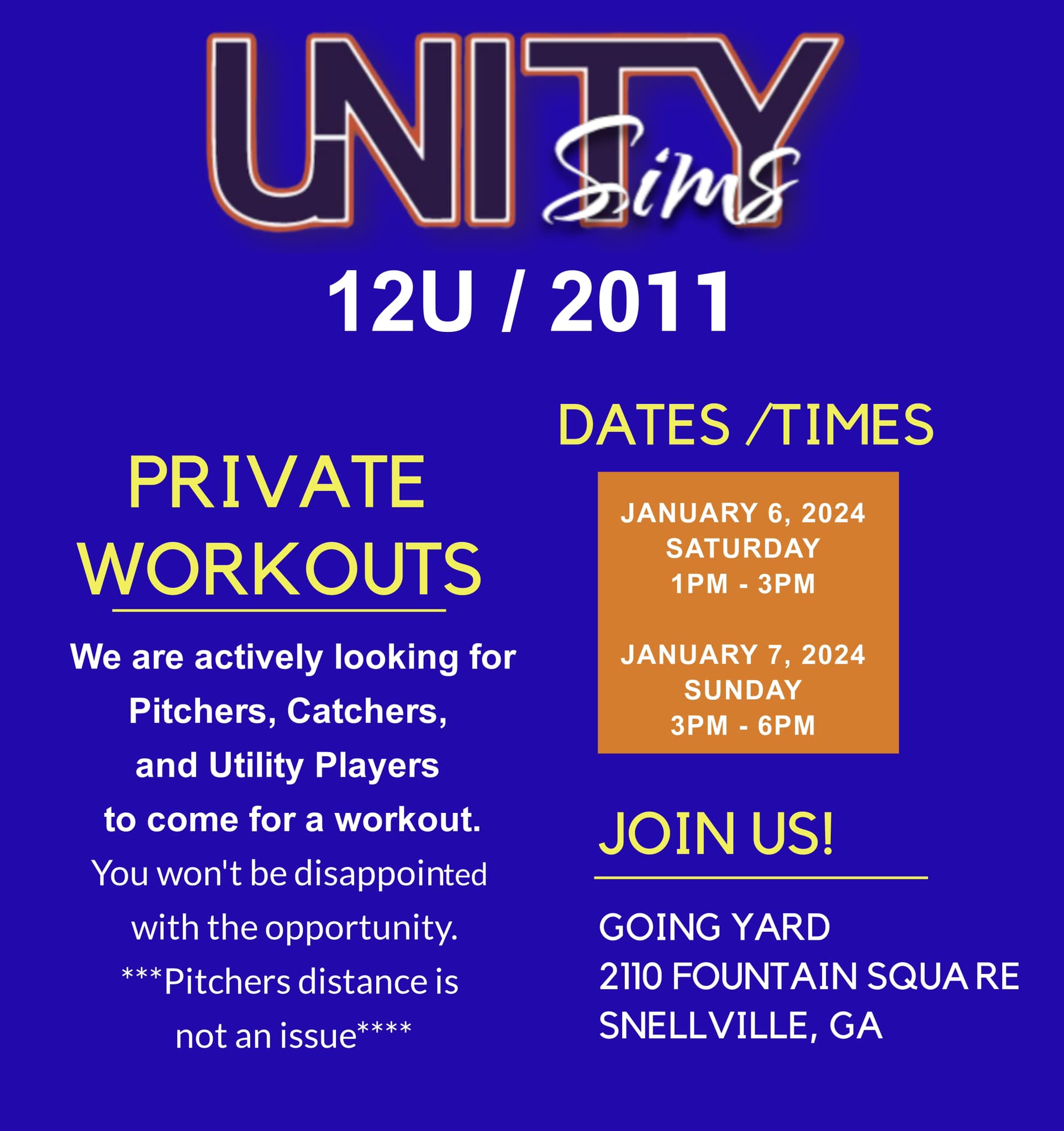 Unity Softball 12u- Sims | Atlanta GA