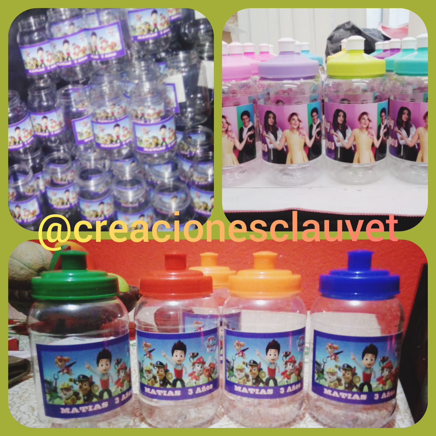 CV Digital - 🍼-CILINDROS 500 ML C\TAPA COLORES-🍼 🌈-INCLUYE... | Facebook