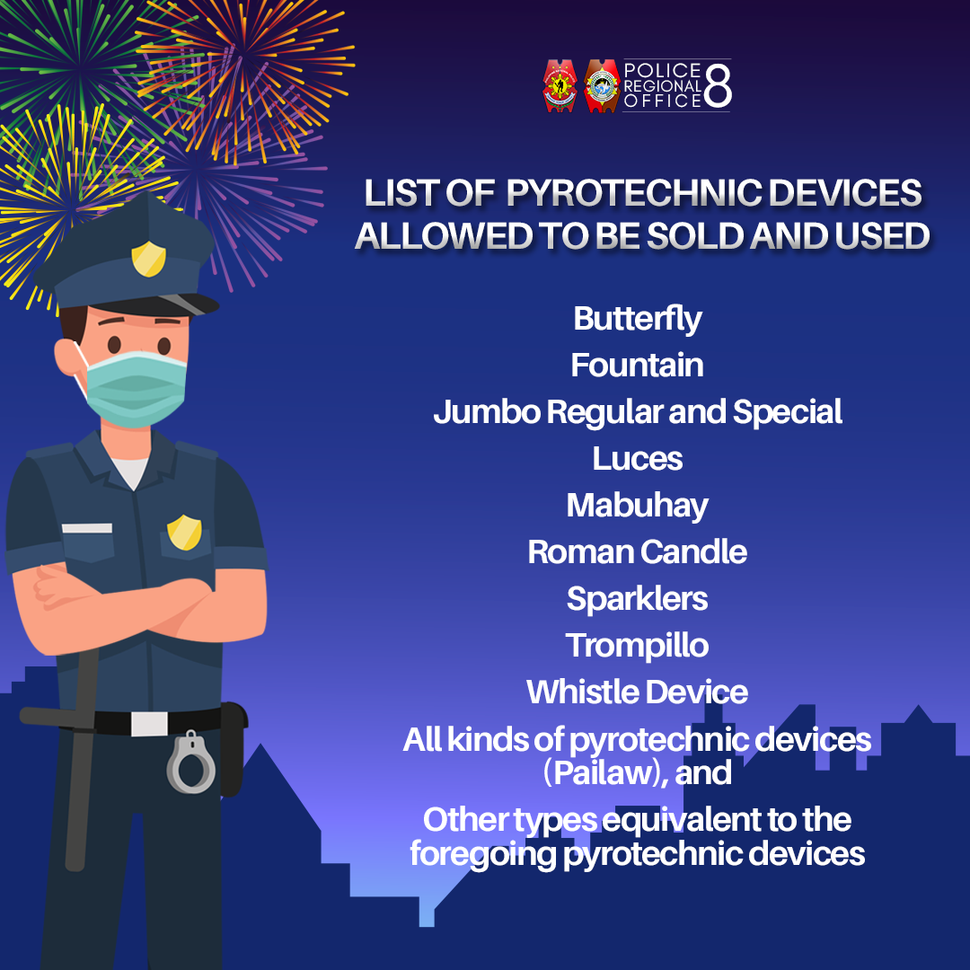 List of pyrotechnic devices... - Police Regional Office 8 | Facebook