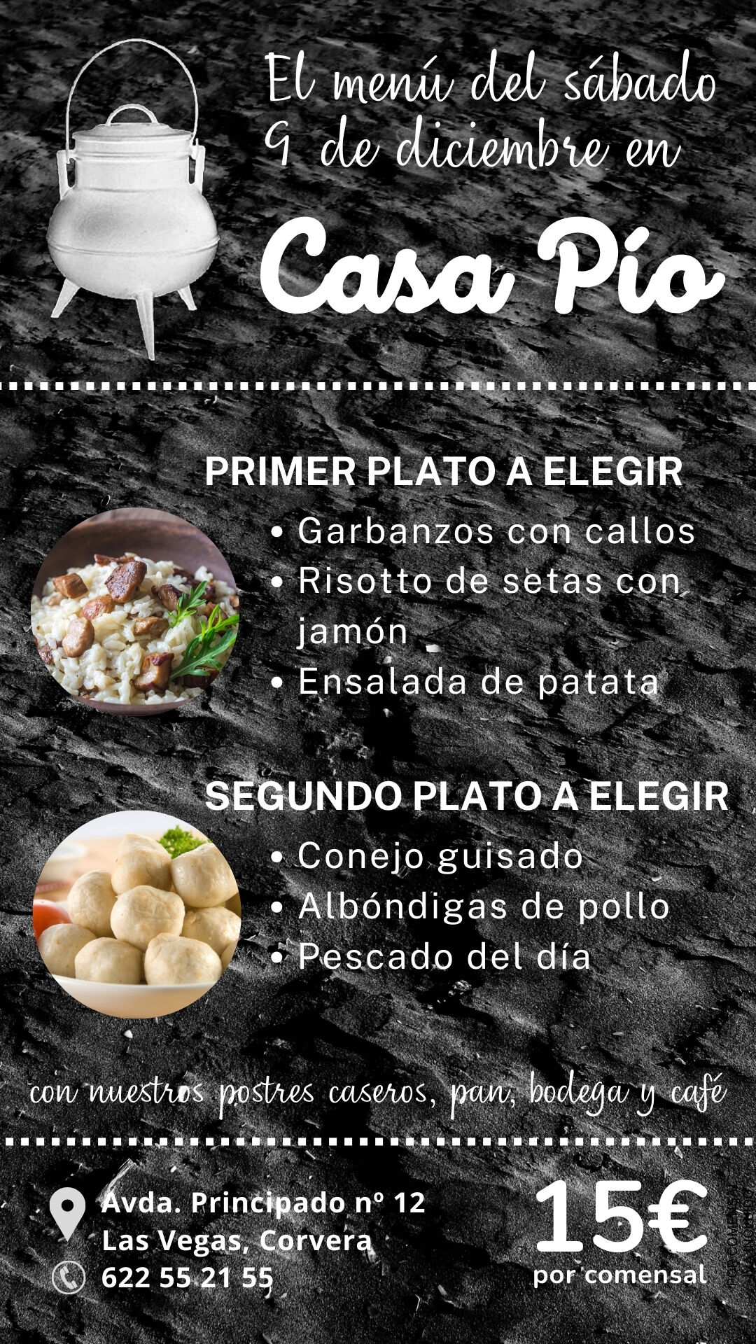 Casa - El menú 🍽 de 𝘾𝙖𝙨𝙖 𝙋𝙞́𝙤 hoy sábado 9 de diciembre 👩‍🍳 15€ 𝗣𝗥𝗜𝗠𝗘𝗥 ...